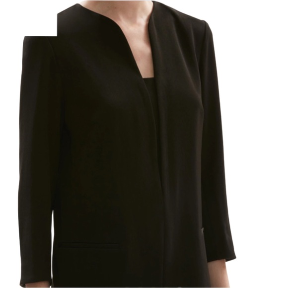 MM Lafleur Black 3/4 Sleeve Alice Stretch Twill Dress Size 12 - Picture 7 of 8